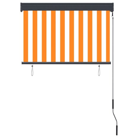 Rolgordijn voor buiten 100x250 cm wit en oranje 4