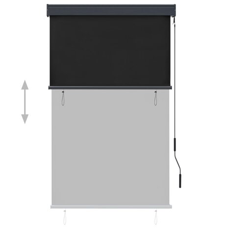 Rolgordijn voor buiten 100x250 cm antraciet 3