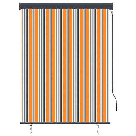 Rolgordijn voor buiten 120x250 cm geel en blauw 2