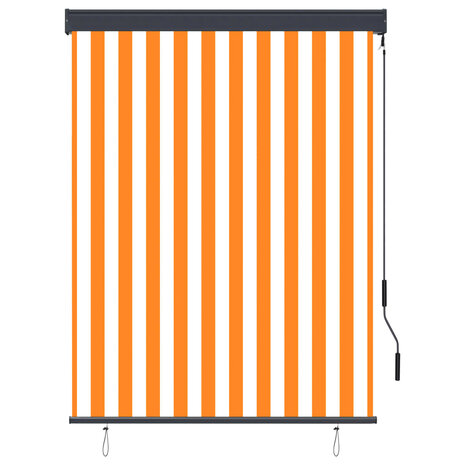Rolgordijn voor buiten 120x250 cm wit en oranje 2