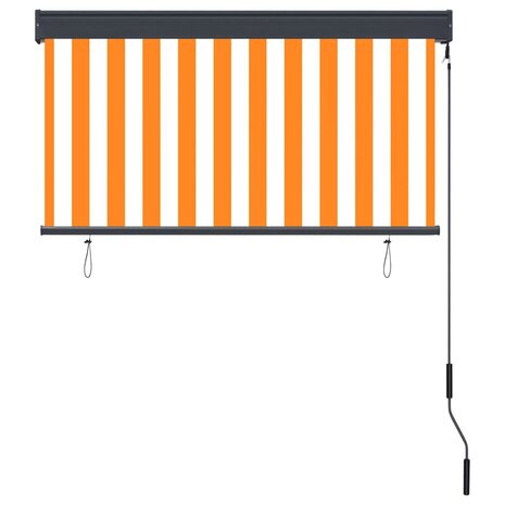 Rolgordijn voor buiten 120x250 cm wit en oranje 4
