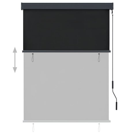 Rolgordijn voor buiten 120x250 cm antraciet 4