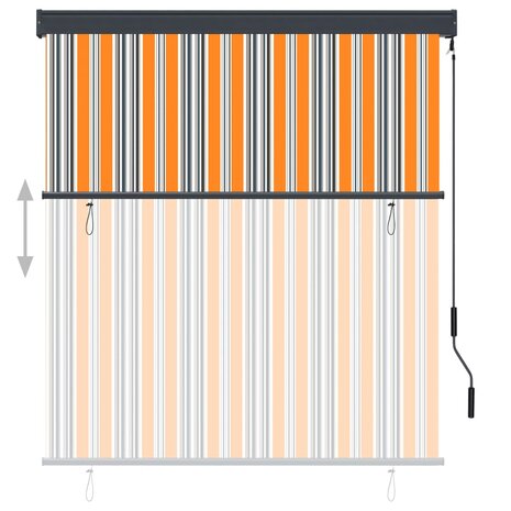 Rolgordijn voor buiten 140x250 cm geel en blauw 3