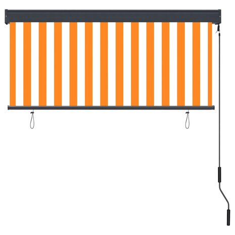 Rolgordijn voor buiten 140x250 cm wit en oranje 4