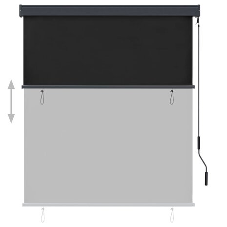 Rolgordijn voor buiten 140x250 cm antraciet 3
