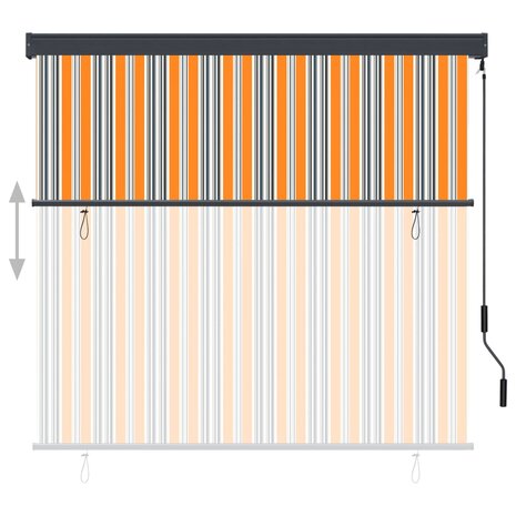 Rolgordijn voor buiten 160x250 cm geel en blauw 3