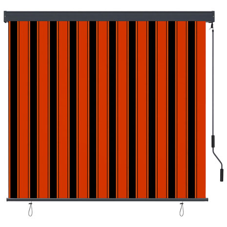 Rolgordijn voor buiten 160x250 cm oranje en bruin 2