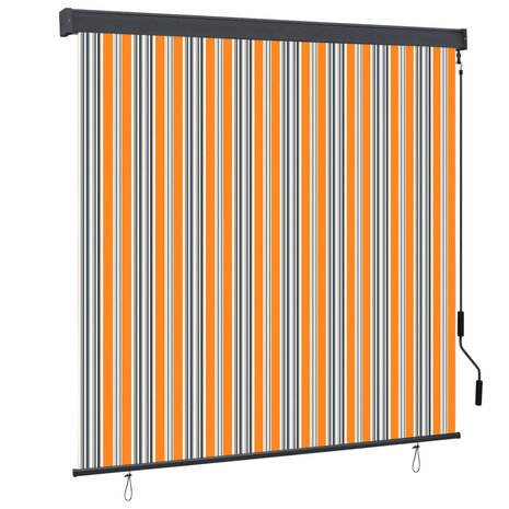 Rolgordijn voor buiten 170x250 cm geel en blauw 1