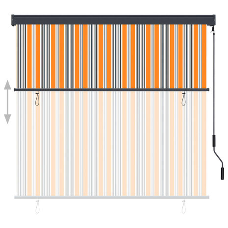 Rolgordijn voor buiten 170x250 cm geel en blauw 3