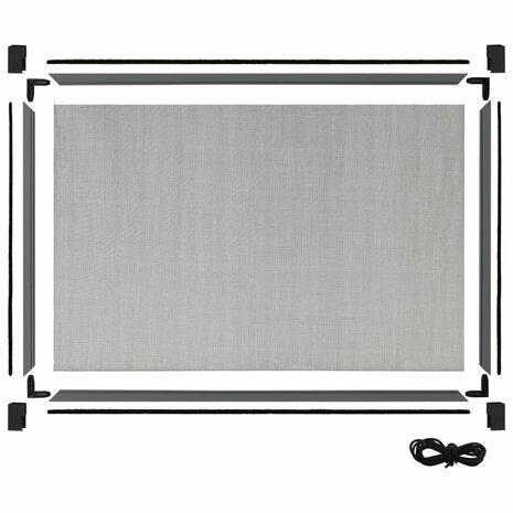 Raamhor uitschuifbaar (100-193)x75 cm antracietkleurig 6