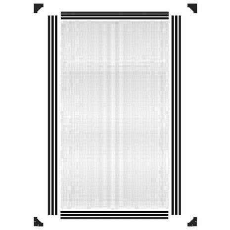 Insectenhor voor ramen magnetisch 80x140 cm antracietkleurig 6
