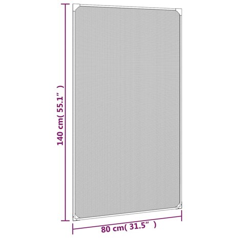 Insectenhor voor ramen magnetisch 80x140 cm antracietkleurig 8