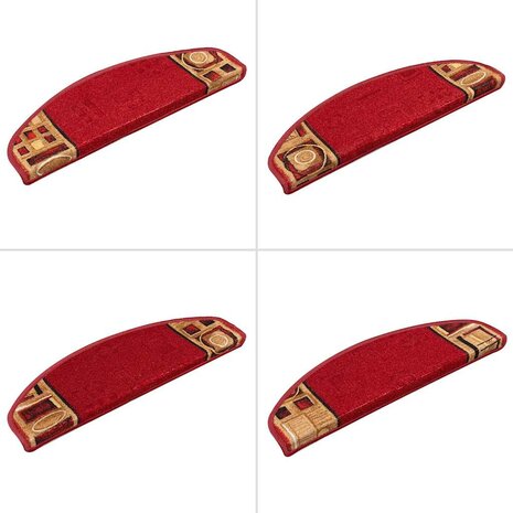 Trapmatten zelfklevend 5 st 65x21x4 cm rood 6