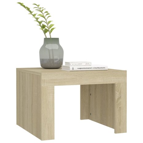 Salontafel 50x50x35 cm bewerkt hout sonoma eikenkleurig 4