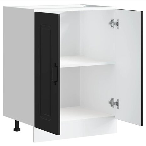 Spoelbakonderkast Kalmar 60x46x81,5 cm bewerkt hout zwart 5