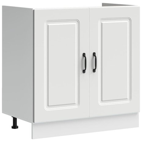 Spoelbakonderkast Kalmar 80x46x81,5 cm bewerkt hout wit 2