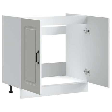 Spoelbakonderkast Kalmar 80x46x81,5 cm bewerkt hout wit 4