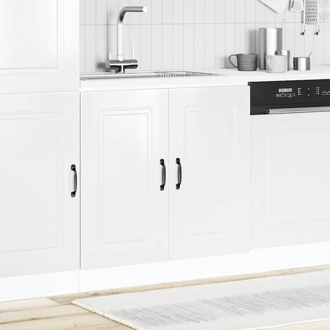 Spoelbakonderkast Kalmar 80x46x81,5cm bewerkt hout hoogglanswit 1