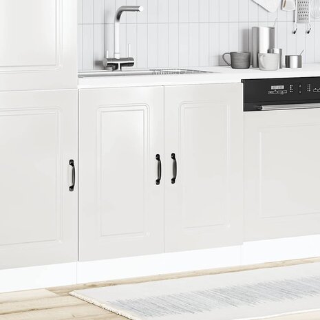 Spoelbakonderkast Kalmar 80x46x81,5cm bewerkt hout hoogglanswit 3