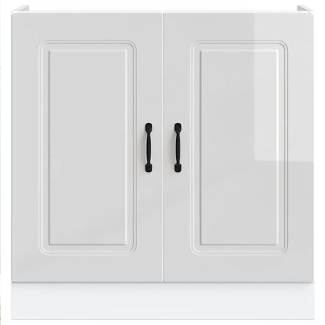 Spoelbakonderkast Kalmar 80x46x81,5cm bewerkt hout hoogglanswit 4