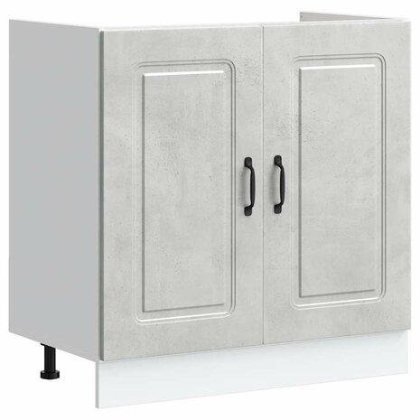Spoelbakonderkast Kalmar 80x46x81,5 cm bewerkt hout betongrijs 2