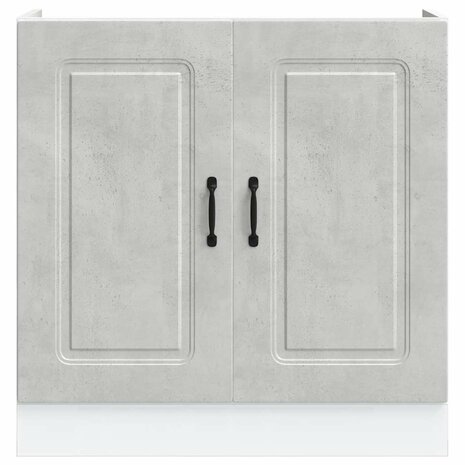 Spoelbakonderkast Kalmar 80x46x81,5 cm bewerkt hout betongrijs 4