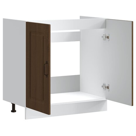 Spoelbakonderkast Kalmar 80x46x81,5 cm hout bruin eikenkleurig 5