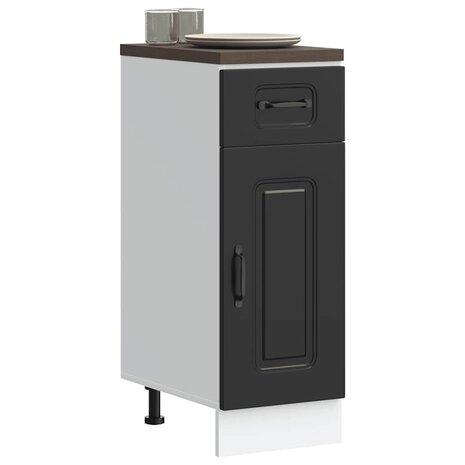 Keuken onderkast Kalmar bewerkt hout zwart 1