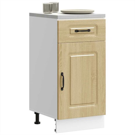 Keuken onderkast Kalmar bewerkt hout sonoma eikenkleurig 1