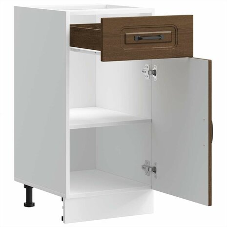 Keuken onderkast Kalmar bewerkt hout bruin eikenkleur 5