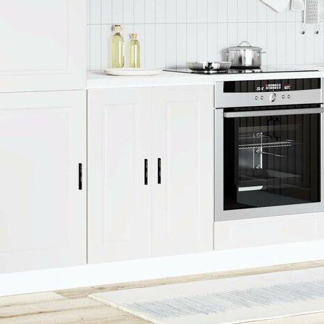 Keuken onderkast "Porto" bewerkt hout wit 3
