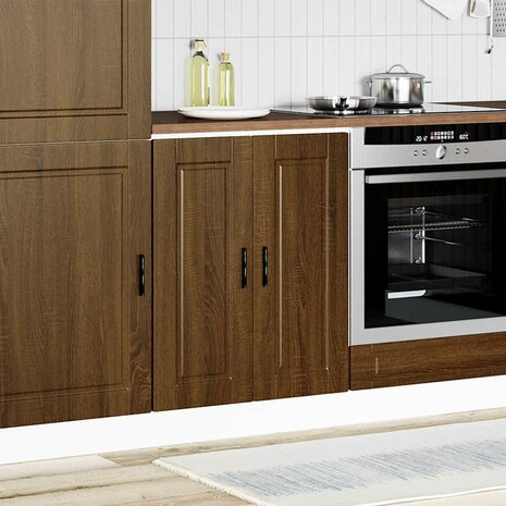 Keuken onderkast "Porto" bewerkt hout bruin eikenkleur 3