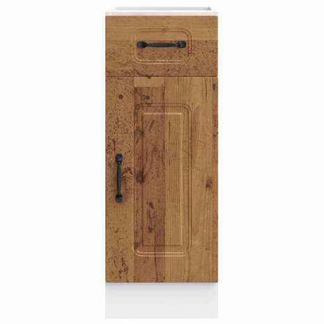 Keuken onderkast "Porto" bewerkt hout oud houtkleurig 4