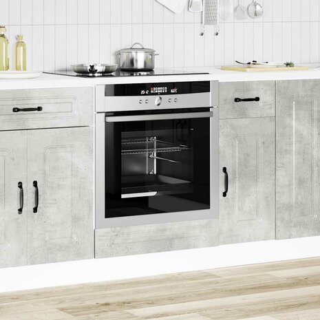 Ovenkast Kalmar bewerkt hout betongrijs 3