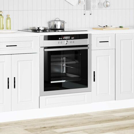 Ovenkast "Porto" bewerkt hout wit 3