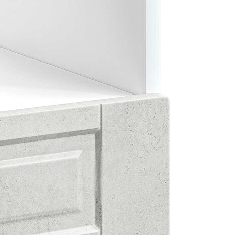 Ovenkast "Porto" bewerkt hout betongrijs 8