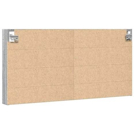 Vitrinekast 100x8,5x50 cm bewerkt hout grijs sonoma eikenkleur 6
