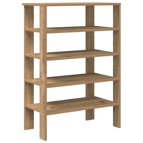 Schoenenrek 61x32x87,5 cm bewerkt hout artisanaal eikenkleur 2