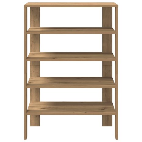 Schoenenrek 61x32x87,5 cm bewerkt hout artisanaal eikenkleur 4