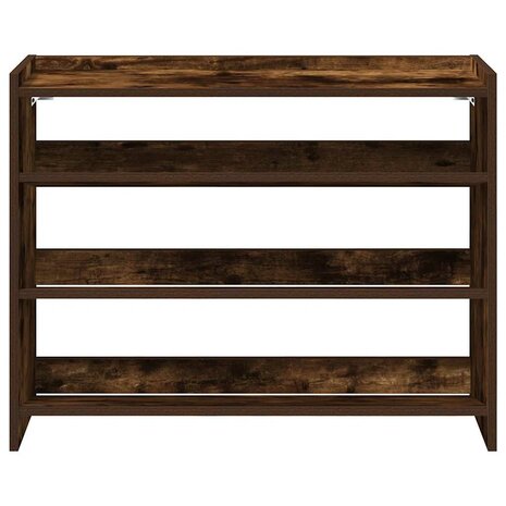 Schoenenrek 80x25x62 cm bewerkt hout gerookt eikenkleurig 4