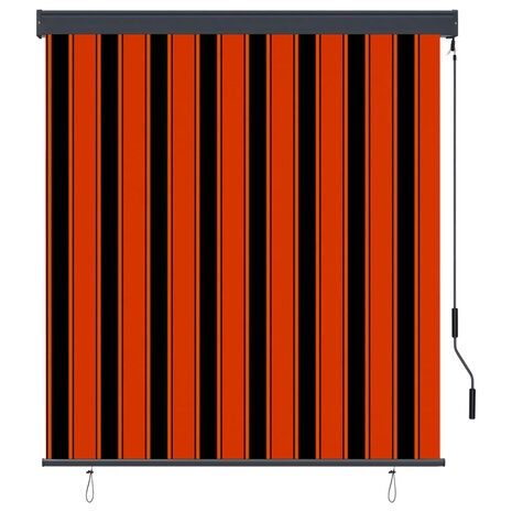Rolgordijn voor buiten 140x250 cm oranje en bruin 2