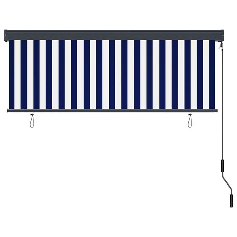 Rolgordijn voor buiten 160x250 cm blauw en wit 4