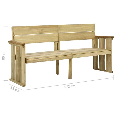 Tuinbank 172 cm geïmpregneerd grenenhout 7