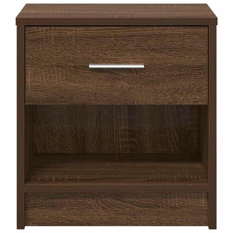 Nachtkastje met lade 39x28x41 cm bruin eikenkleurig 4