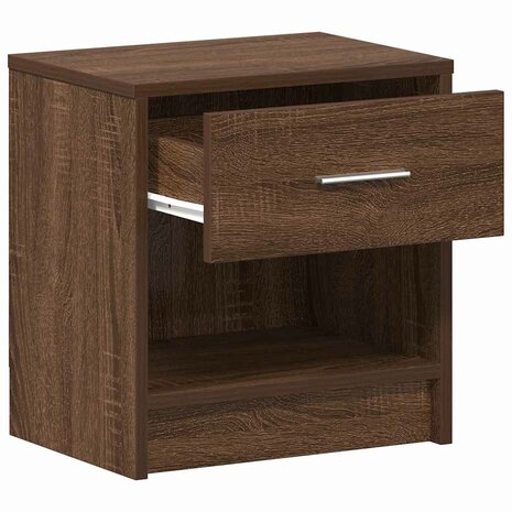 Nachtkastje met lade 39x28x41 cm bruin eikenkleurig 5