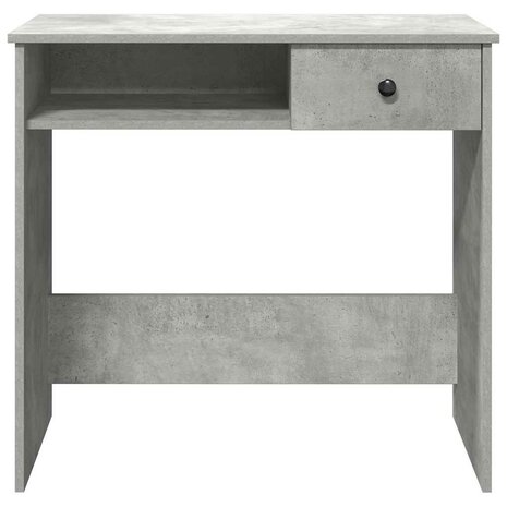Bureau 80x40x75 cm bewerkt hout betongrijs 5