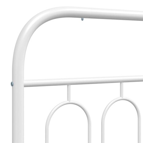 Bedframe met hoofdbord zonder matras metaal wit 75x190 cm 7