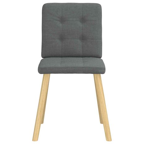 Eetkamerstoelen 2 st stof donkergrijs 4