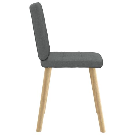 Eetkamerstoelen 2 st stof donkergrijs 5