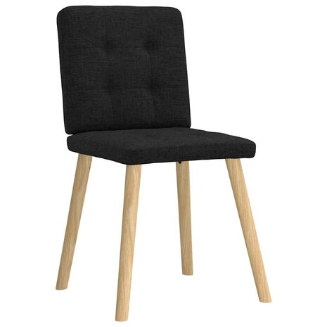 Eetkamerstoelen 2 st stof zwart 3